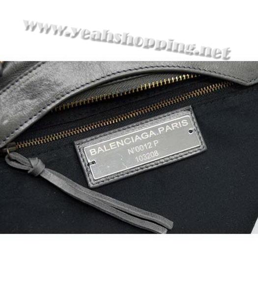 Balenciaga City Small Bag in Dark Silver Grey Leather-6