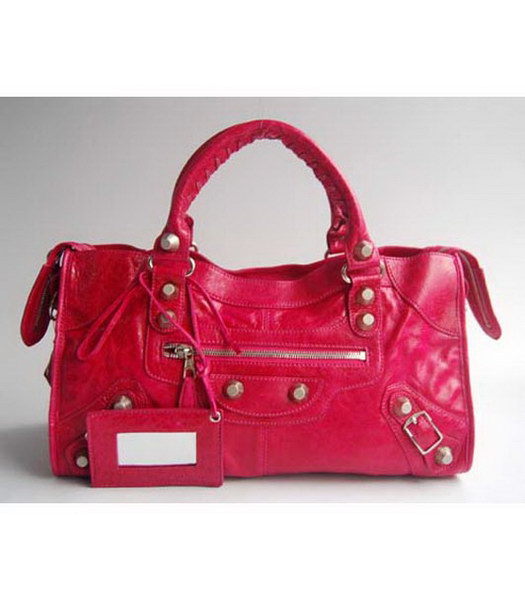 Balenciaga Classic Large Handbag Pink Leather