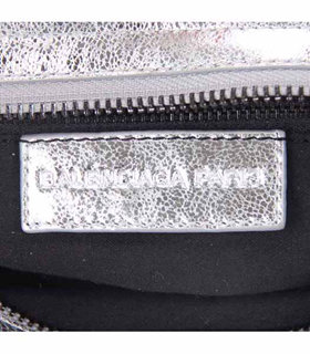 Balenciaga Classic Mini City Tote in Silver Imported Leather Small Nails-9