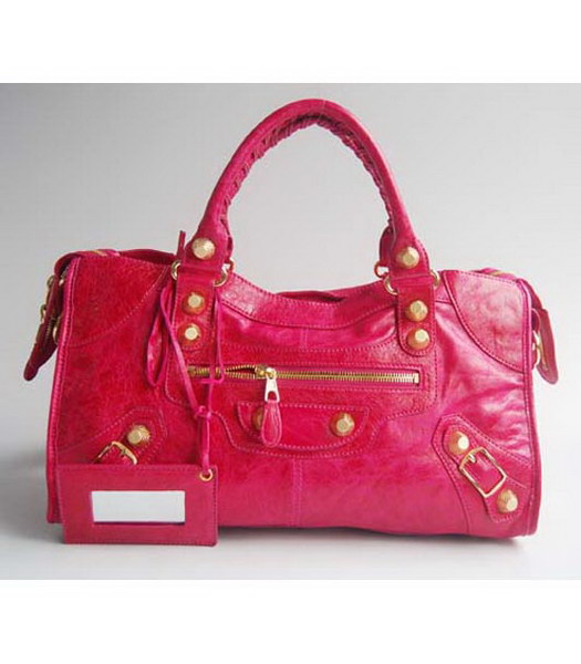 Balenciaga Classic Pink Leather Large Handbag