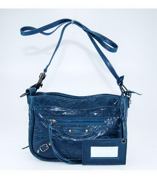 Balenciaga Classic Ticket Clutch Bag in Sapphire Blue Lambskin