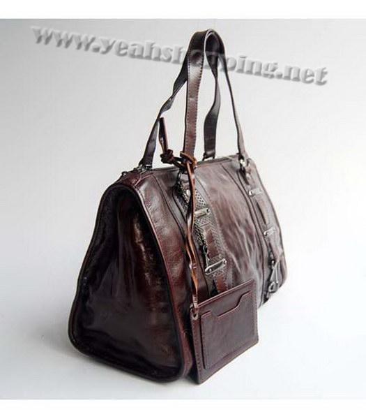 Balenciaga Dark Coffee Leather Handbag-1
