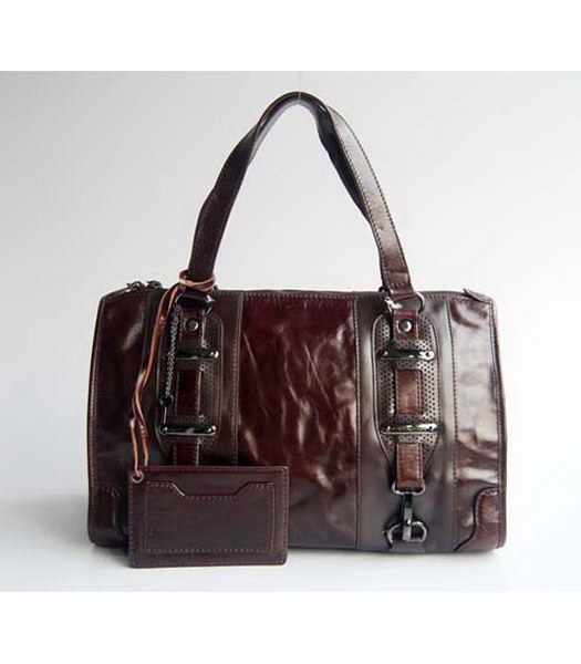 Balenciaga Dark Coffee Leather Handbag