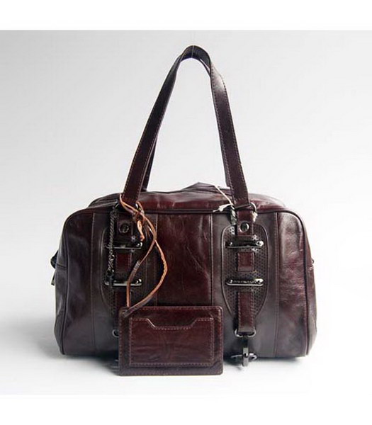 Balenciaga Dark Coffee Leather Handbag