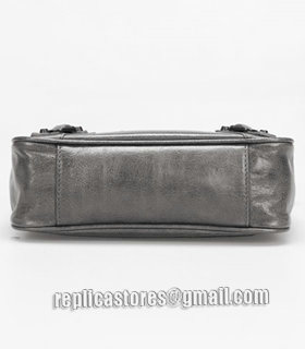 Balenciaga Dark Grey Imported Leather Mini Tote Shoulder Bag With Small Nail-4