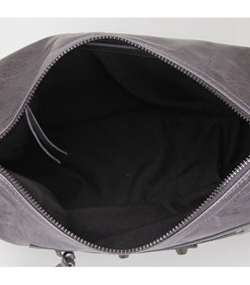 Balenciaga Dark Grey Imported Leather Small Tote Shoulder Bag With Small Nail-9