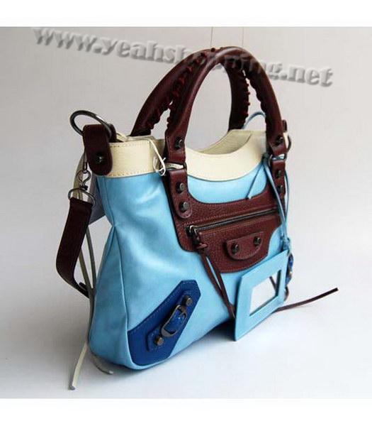 Balenciaga First Colorful Bag in Light Sky Blue Leather-1