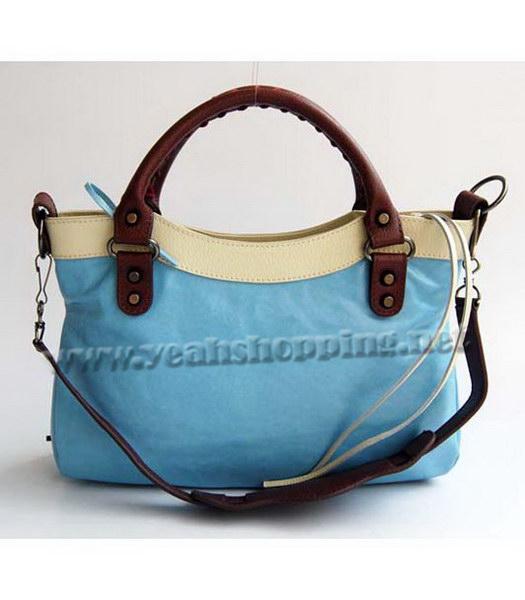 Balenciaga First Colorful Bag in Light Sky Blue Leather-3