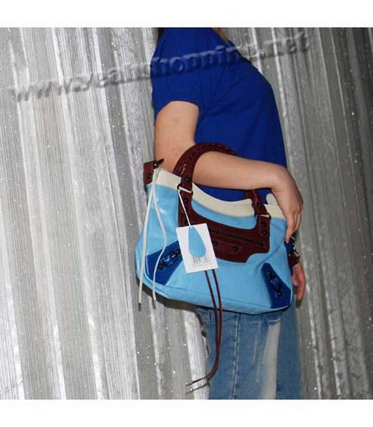 Balenciaga First Colorful Bag in Light Sky Blue Leather-7