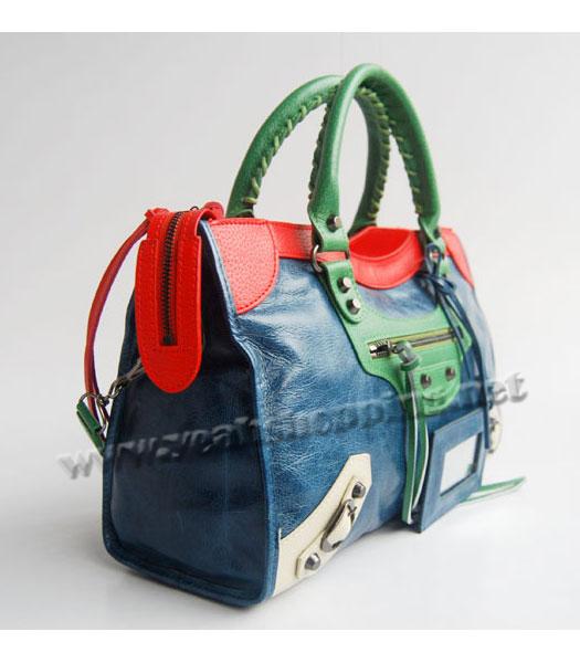 Balenciaga Giant City Bag Sapphire Blue with Green/Red/Offwhite-1