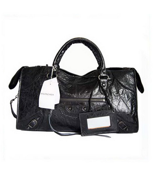 Balenciaga Giant City Handbag Black Lambskin