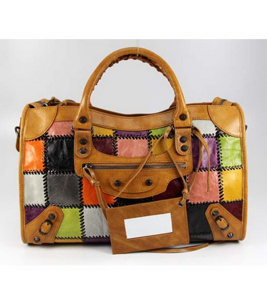 Balenciaga Giant City Handbag in Camel Leather