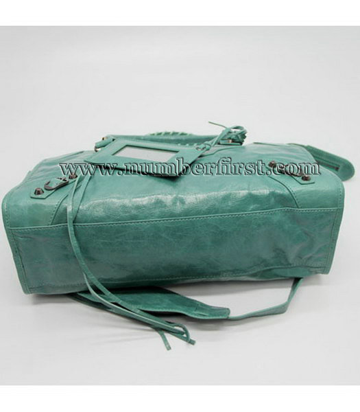 Balenciaga Giant City Handbag in DelftBlue Oil Leather-3