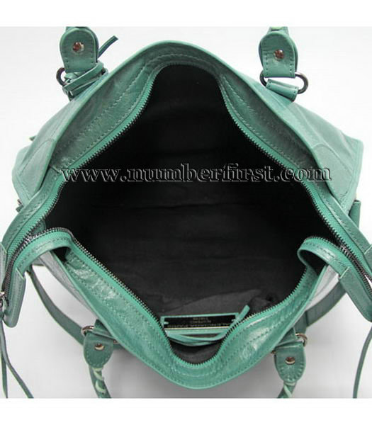 Balenciaga Giant City Handbag in DelftBlue Oil Leather-5