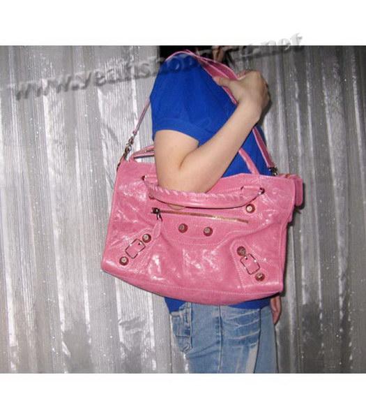 Balenciaga Giant City Handbag in Pink Lambskin-8