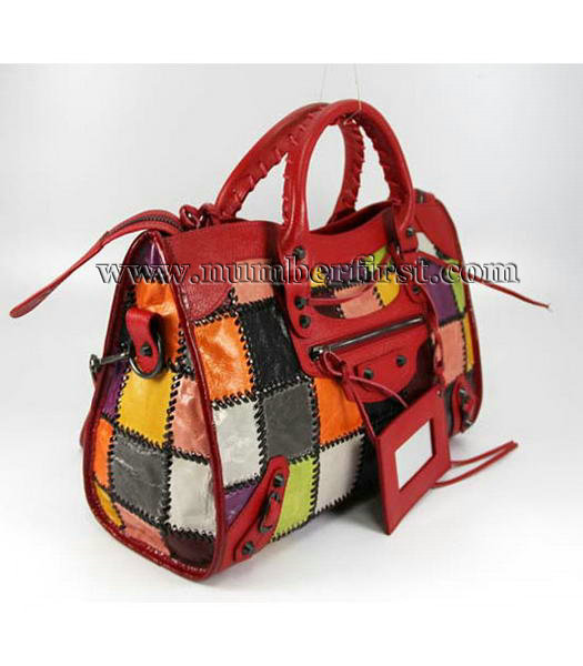 Balenciaga Giant City Handbag in Red Leather-1