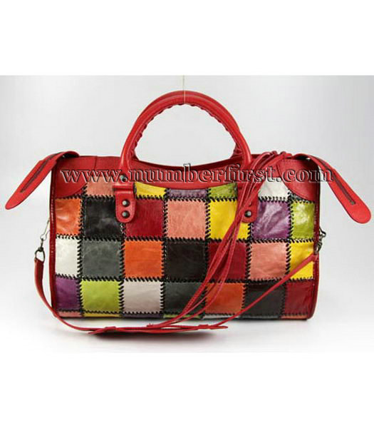 Balenciaga Giant City Handbag in Red Leather-2