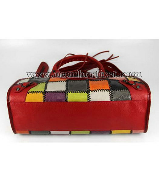 Balenciaga Giant City Handbag in Red Leather-4