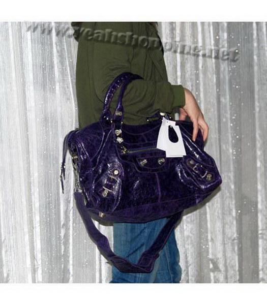 Balenciaga Giant City Handbag Purple-7