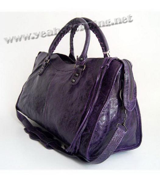 Balenciaga Giant City Handbag Purple Lambskin-2