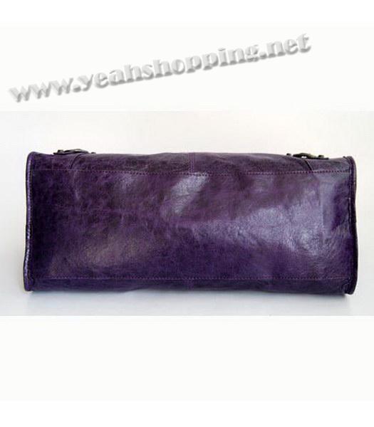 Balenciaga Giant City Handbag Purple Lambskin-4