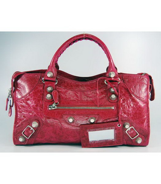 Balenciaga Giant City Lambskin Large Handbag in Red