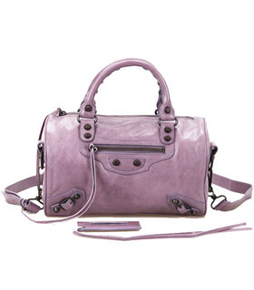 Balenciaga Giant Mini Twiggy Bag With Eggplant Purple Leather Small Nails