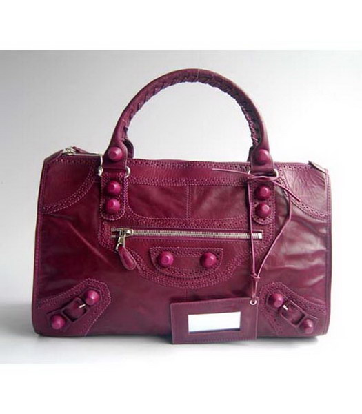 Balenciaga Giant Weekender Dark Purple Large Handbag