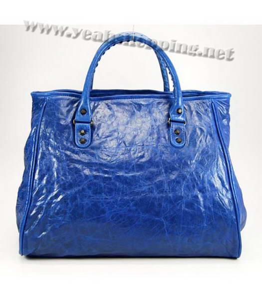 Balenciaga Lambskin Tote Bag Color Blue-3