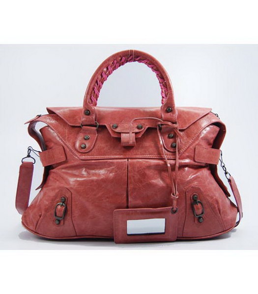 Balenciaga Large City Bag in Pink Leather