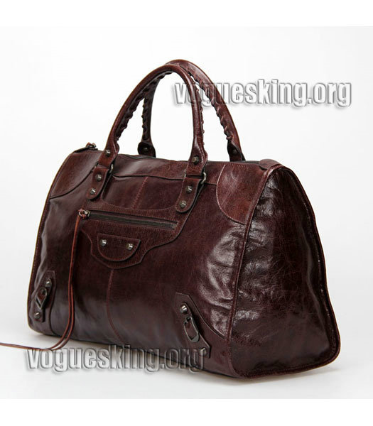 Balenciaga Large Multicolor Woven Bag in Black Leather-1