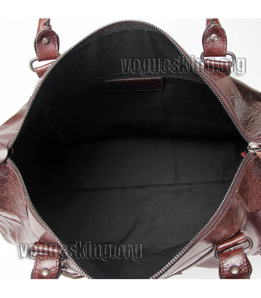 Balenciaga Large Multicolor Woven Bag in Black Leather-6