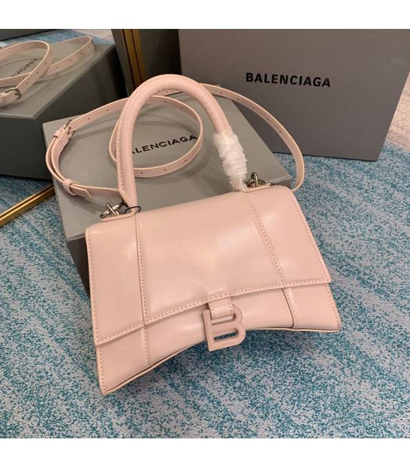 Balenciaga Light Pink Original Plain Veins Calfskin 23cm Hourglass Bag