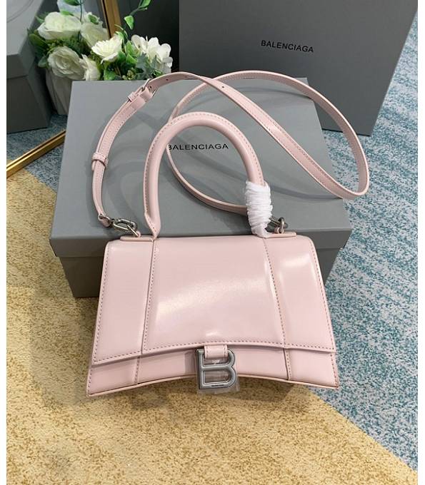 Balenciaga Light Pink Original Plain Veins Leather 23cm Hourglass Bag