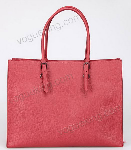 Balenciaga Ligne Papier A4 Tote With Red Litchi Pattern Leather Copper Nails-2