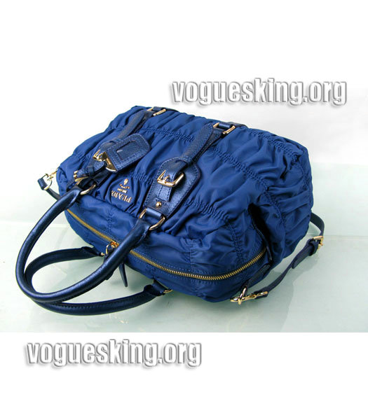 Balenciaga Medium Papier A5 Sapphire Blue Leather Anglaise Tote Bag-4
