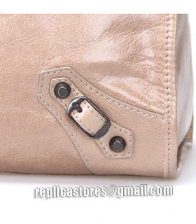 Balenciaga Motorcycle City Bag in Light Silver Grey Original Leather Small Nails-5