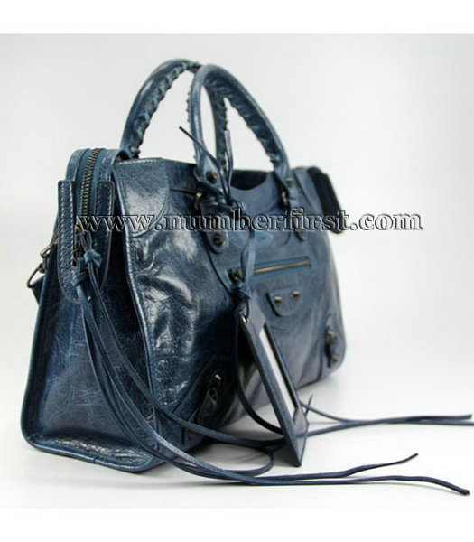 Balenciaga Motorcycle City Bag in Sapphire Blue Oil Leather-1