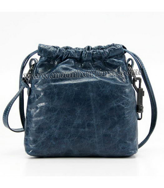 Balenciaga Move-on Leather Satchel Bag Sapphire Blue-1