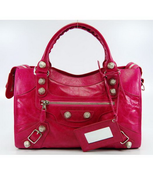 Balenciaga New City Bag in Fuchsia Leather