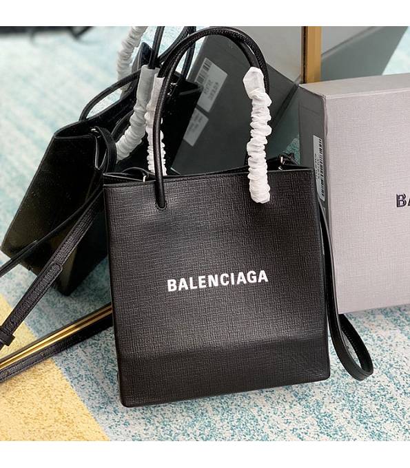 Balenciaga North South Black Original Lambskin Leather Shopping Tote Bag