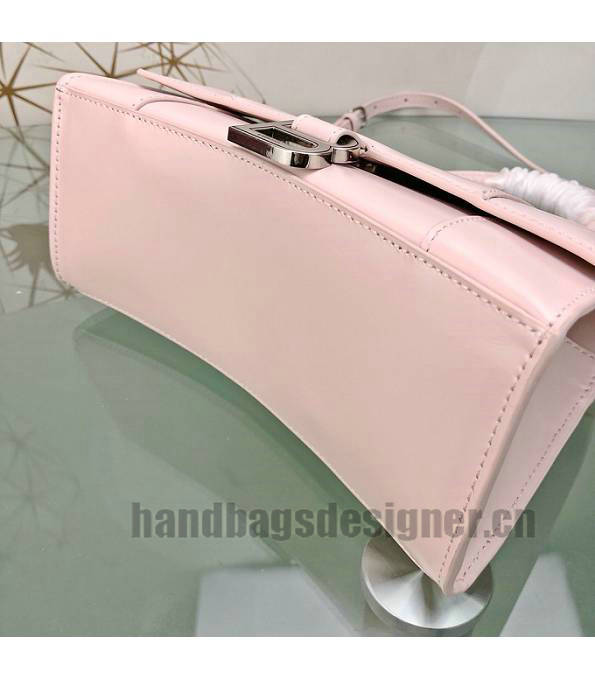 Balenciaga Nude Pink Original Plain Veins Calfakin Leather Silver Buckle 23cm Hourglass Bag-5