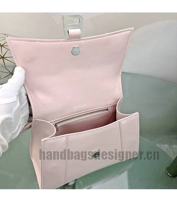 Balenciaga Nude Pink Original Plain Veins Calfakin Leather Silver Buckle 23cm Hourglass Bag-7