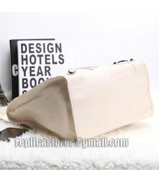Balenciaga Original Lambskin Leather Backpack Milky White-6