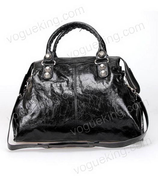Balenciaga Papier Argent Tote Bag Black Oil Leather-2