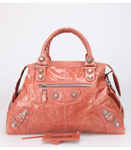 Balenciaga Papier Argent Tote Bag Pink Oil Leather