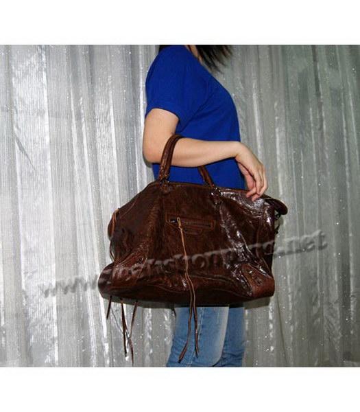 Balenciaga Papier Large Handbag in Coffee Lambskin-7