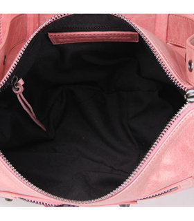 Balenciaga Pink Imported Leather Small Tote Shoulder Bag With Small Nail-9