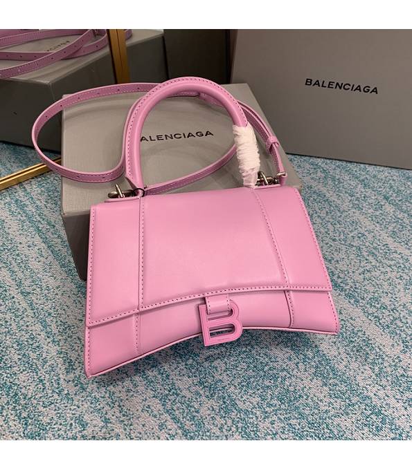 Balenciaga Pink Original Plain Veins Calfskin 23cm Hourglass Bag