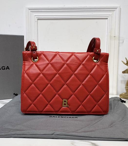 Balenciaga Red Soft Lambskin Leather 25cm Shoulder Bag
